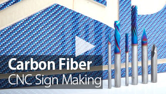 Vídeo sobre a fabricação de placas CNC em fibra de carbono com os bits de roteador revestidos Amana Tool® Spektra™